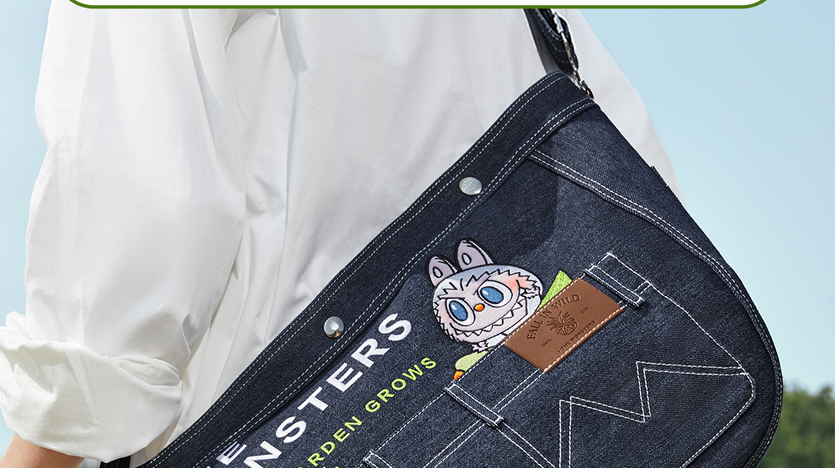 THE MONSTERS FALL IN WILD SERIES-Denim Messenger Bag-Copy