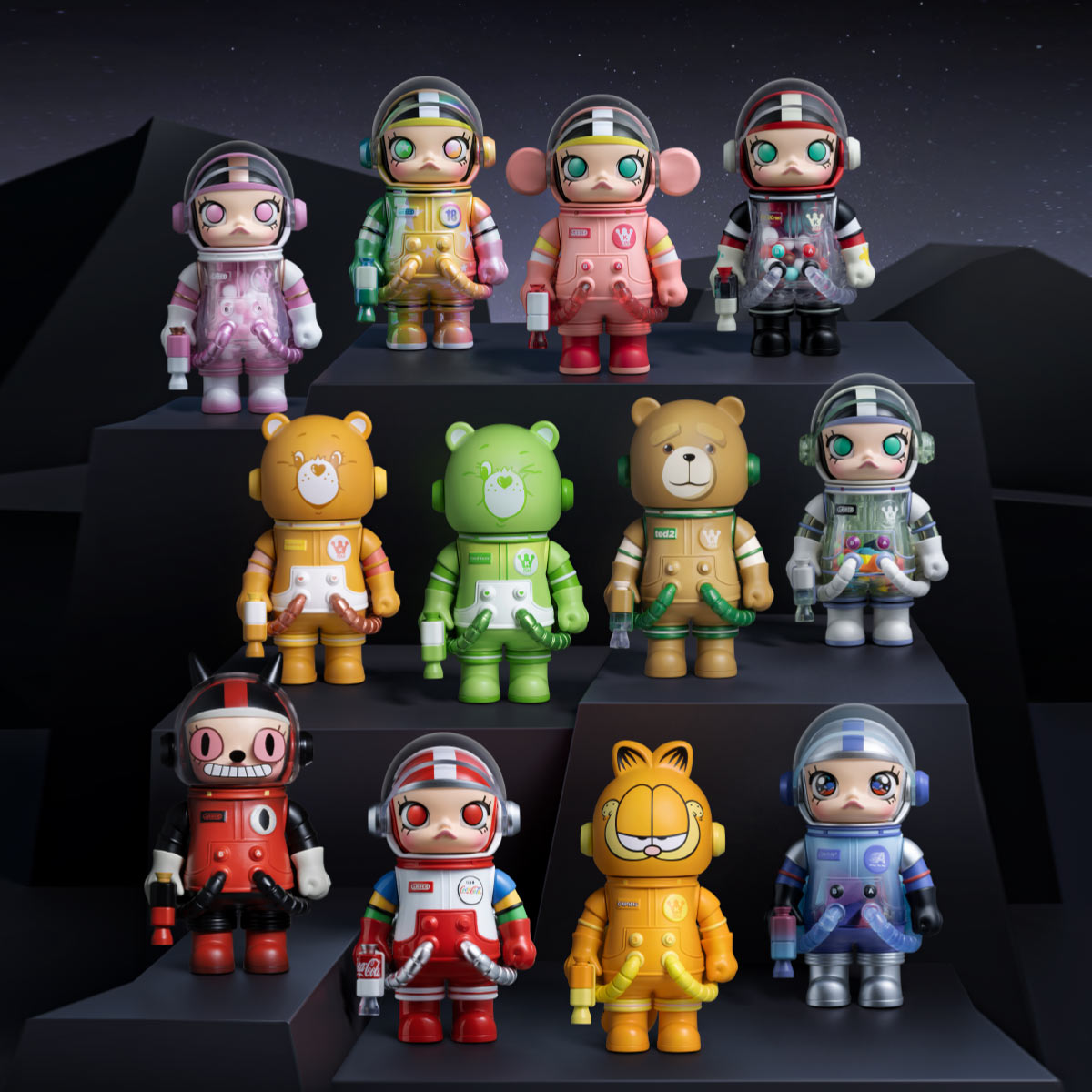 苦労人　MEGA SPACE MOLLY 100% 7体セット MEGA SPACE MOLLY 100% Series 3 - POP MART (Thailand)