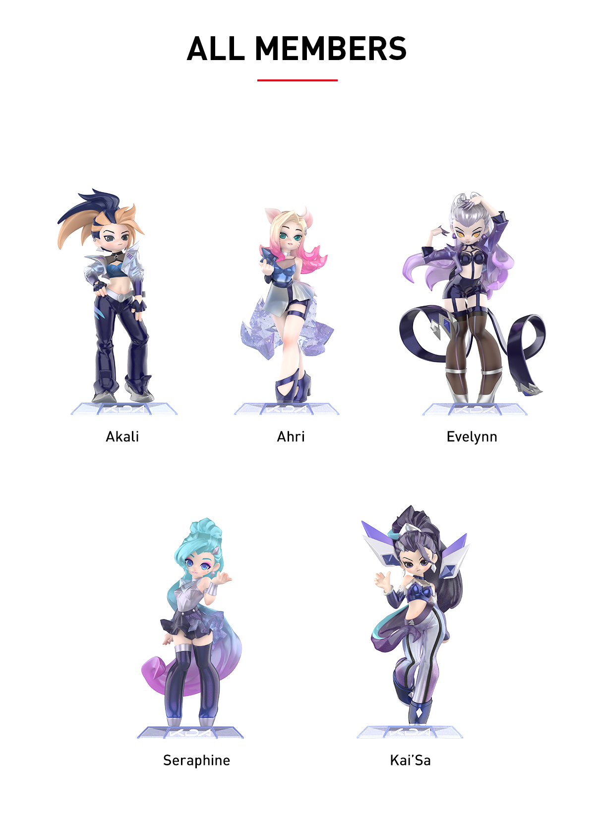 League of Legends K/DA ALL OUT Series Figures - POP MART
