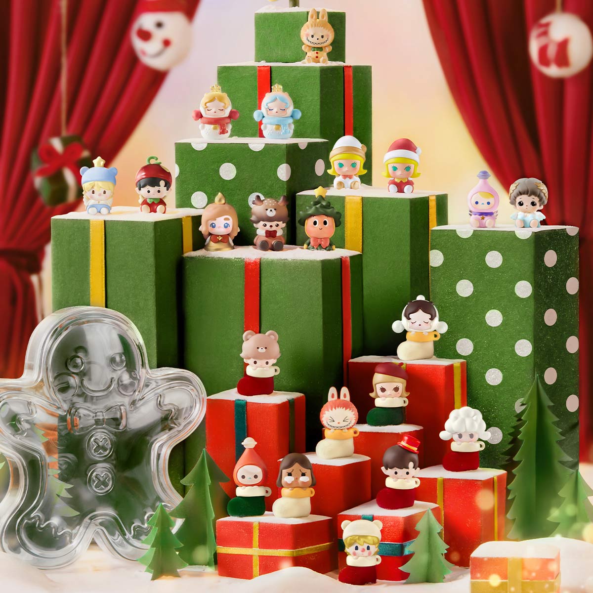 POPMART POPBEAN クリスマスソックスボックスセット POP BEAN Christmas Sock Series Box Set - POP MART (Thailand)