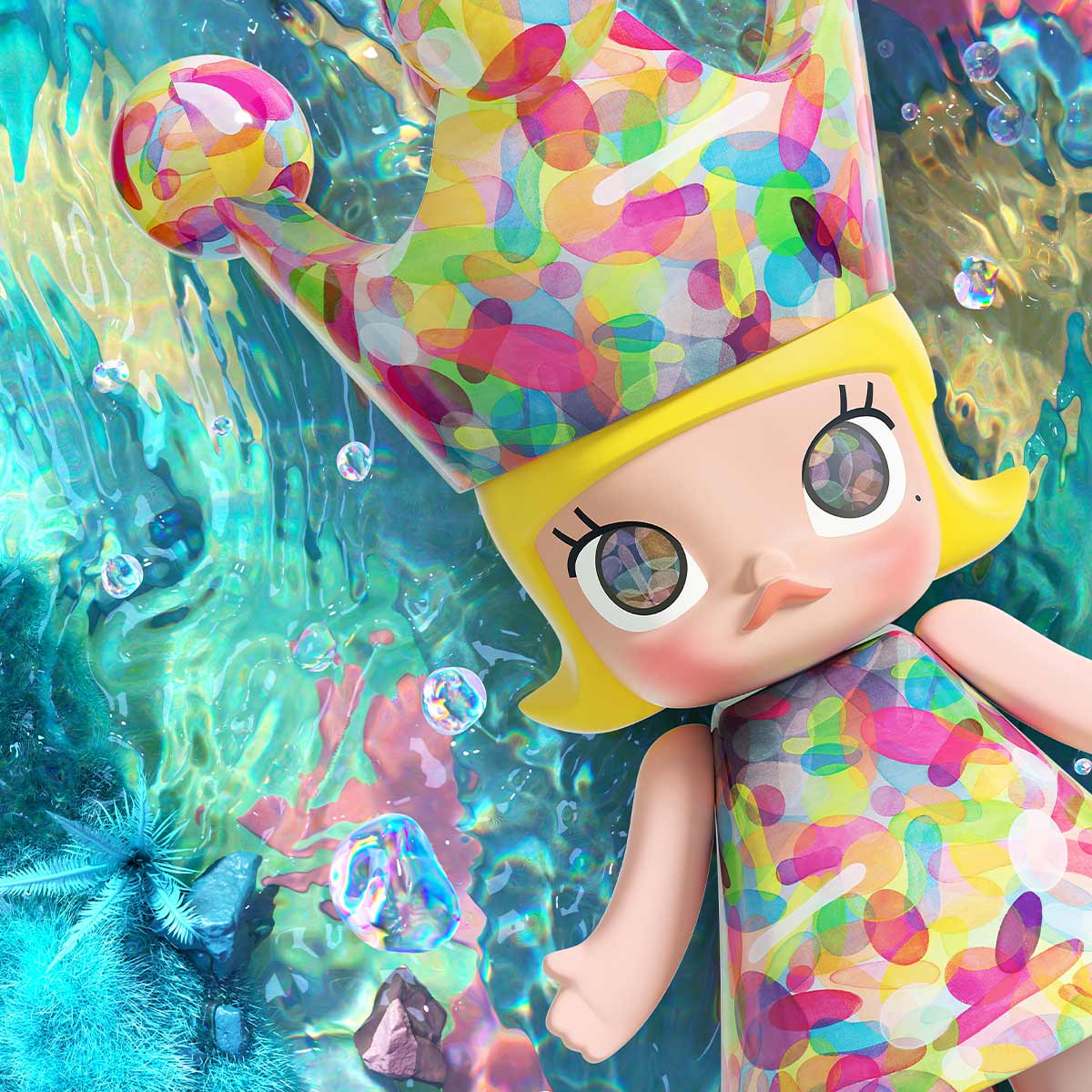 MEGA ROYAL MOLLY 1000% Huang Yuxing-Bubbles - POP MART (Thailand)