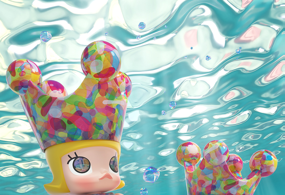 MEGA ROYAL MOLLY 1000% Huang Yuxing-Bubbles - POP MART (Thailand)