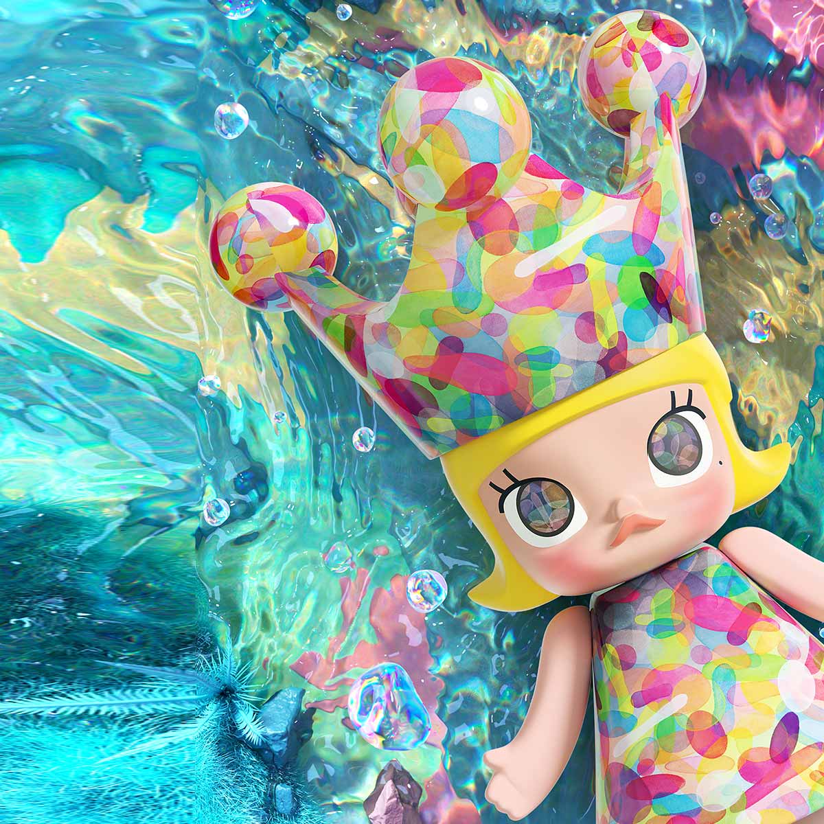 MEGA ROYAL MOLLY 400% Huang Yuxing-Bubbles - POP MART (Thailand)