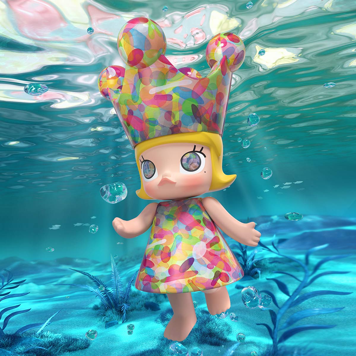 その他 MEGA  MOLLY 400% Huang Yuxing Pop Mart Mega Royal Molly Huang Yuxing-Bubbles 400% - US