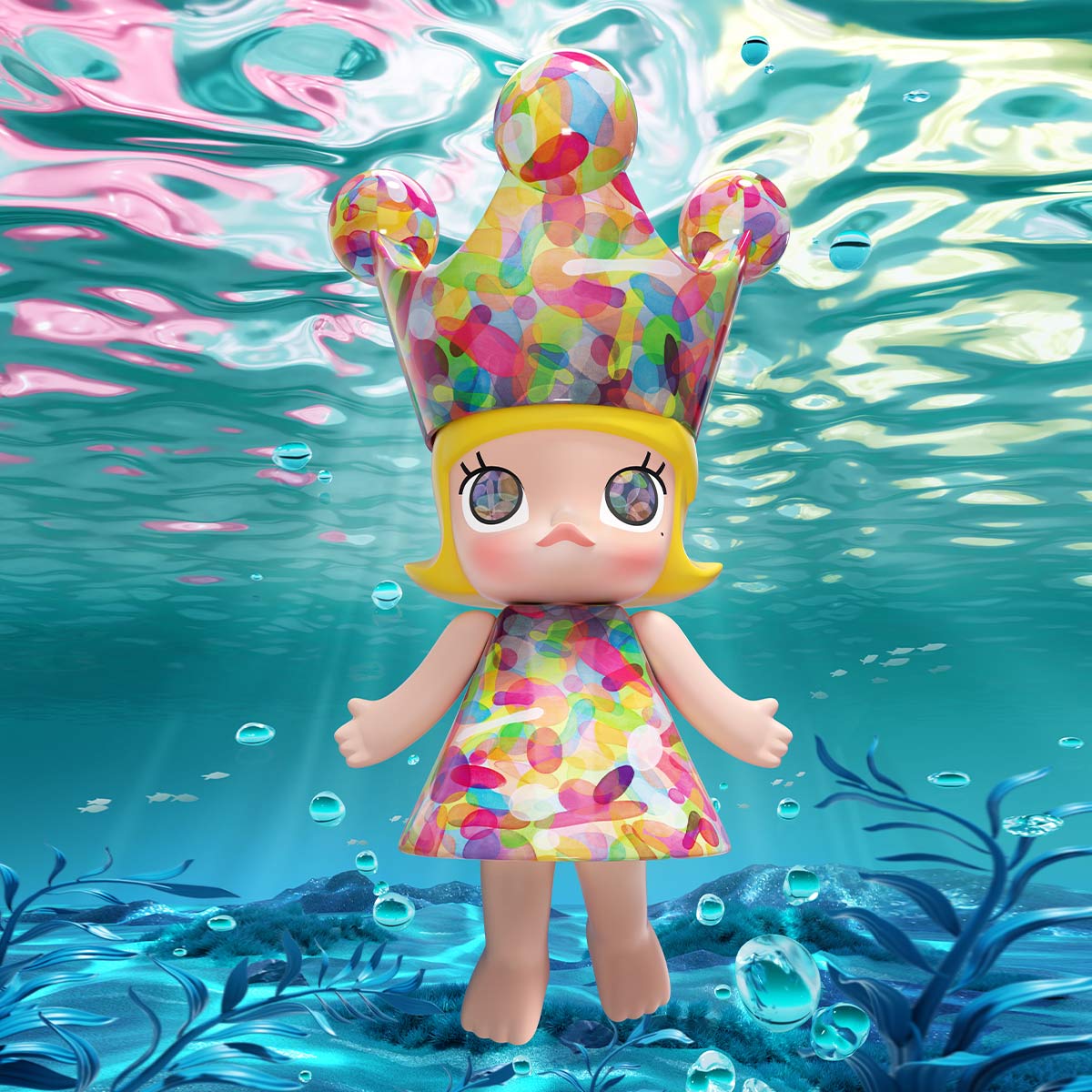 MEGA  MOLLY 400% Bubbles Monets 2点 MEGA ROYAL MOLLY 400% Bubbles Huang YuXing 2024 Limited – TOYSEZ
