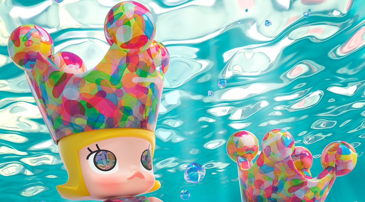 その他 MEGA  MOLLY 400% HuangYuxingBubbles MEGA ROYAL MOLLY 400% Huang Yuxing-Bubbles - POP MART (France)