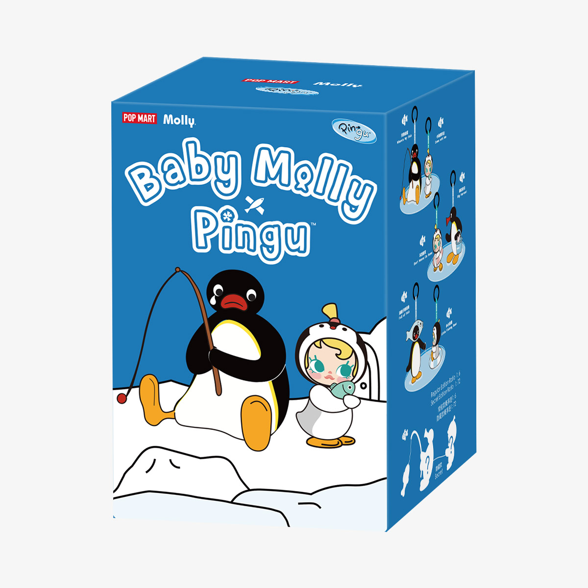 Baby Molly × Pingu Happy Fishing Series-Vinyl Plush Pendant