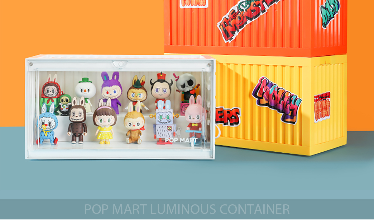 キャラクターグッズ POPMART Luminous Container White POP MART Luminous Display Container (White&Yellow&Pink