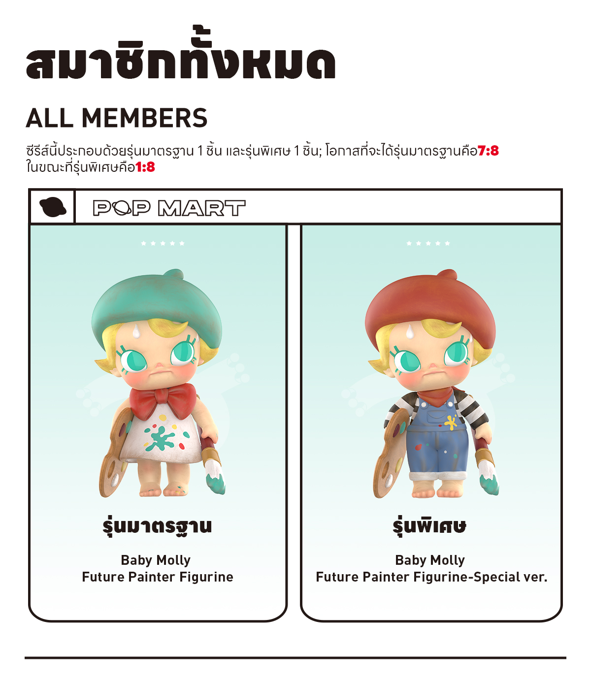Baby Molly Future Painter Figurine - POP MART (Thailand)
