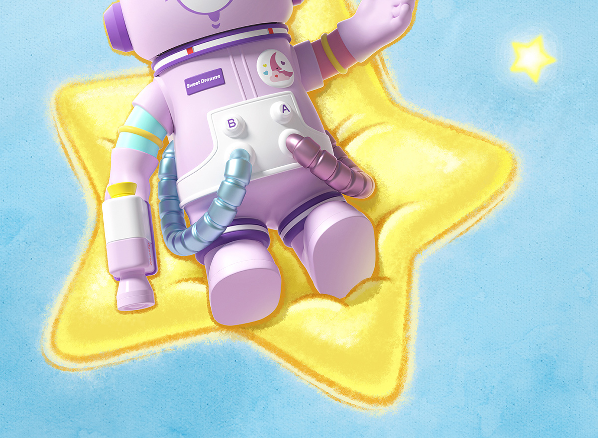 MEGA SPACE MOLLY 400%+100% Sweet Dream Bears - POP MART