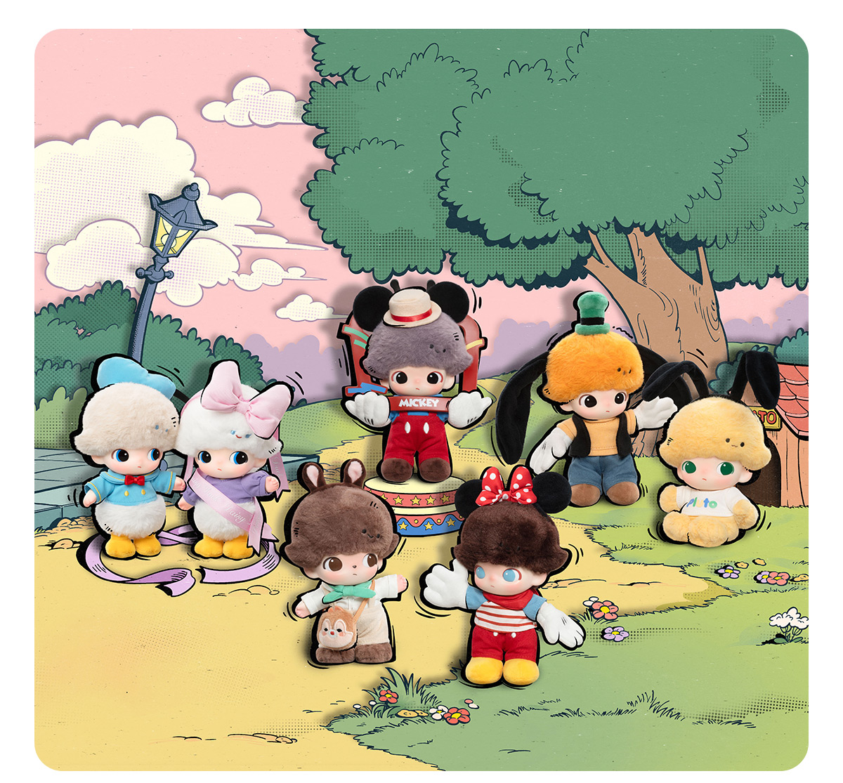 DIMOO WORLD × DISNEY Series-Vinyl Plush Keychain Blind Box