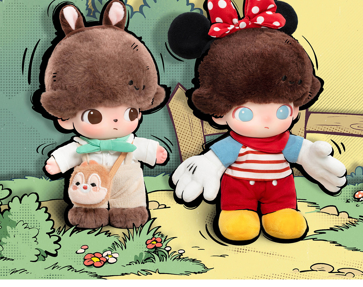 ポップマート　DIMOO WORLD VINYL PLUSH KEYCHAIN DIMOO WORLD × DISNEY Series-Vinyl Plush Keychain Blind Box