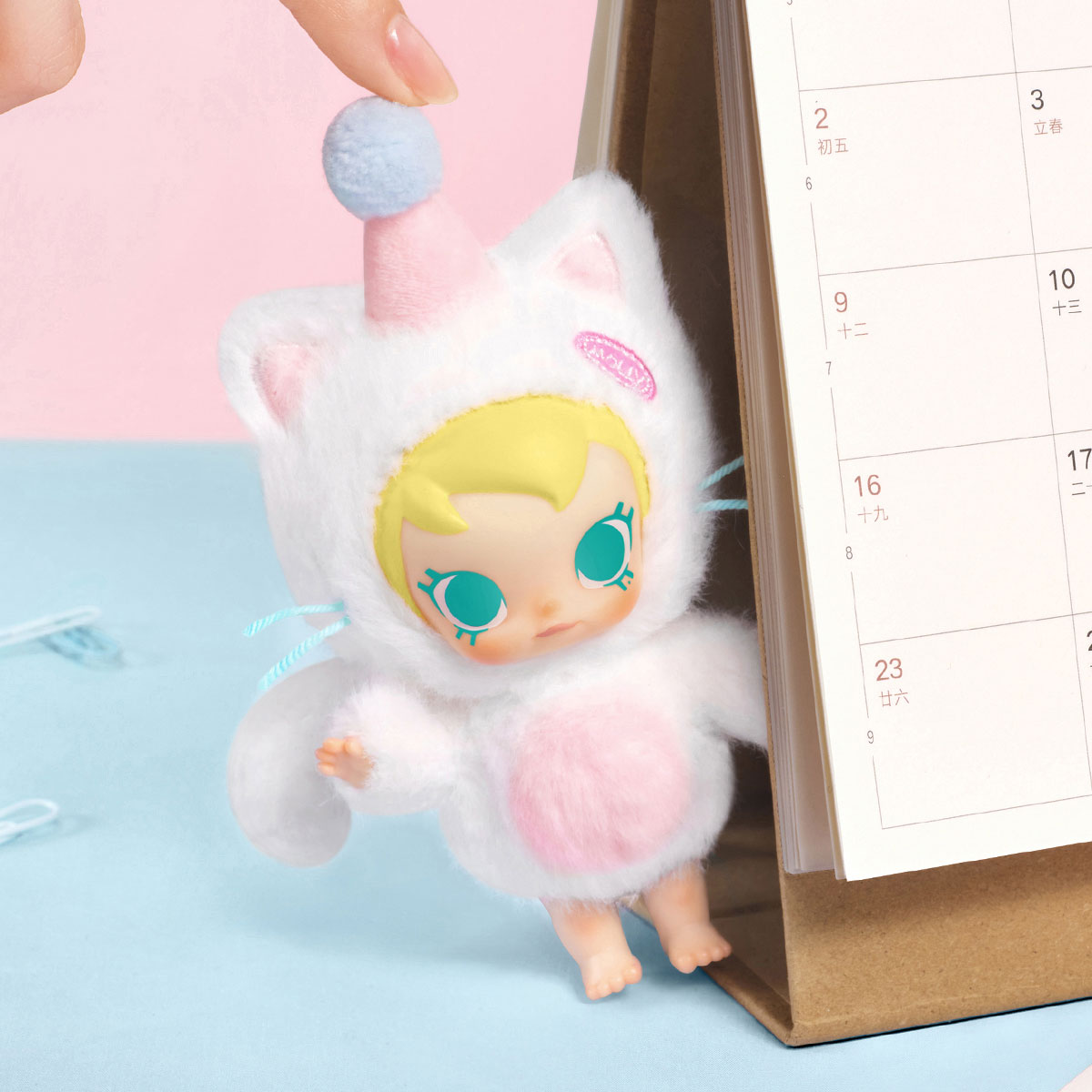 シュリンク付き POPMART Molly Pocket friends Baby Molly Pocket Friends Series-Vinyl Plush Pendant Blind Box