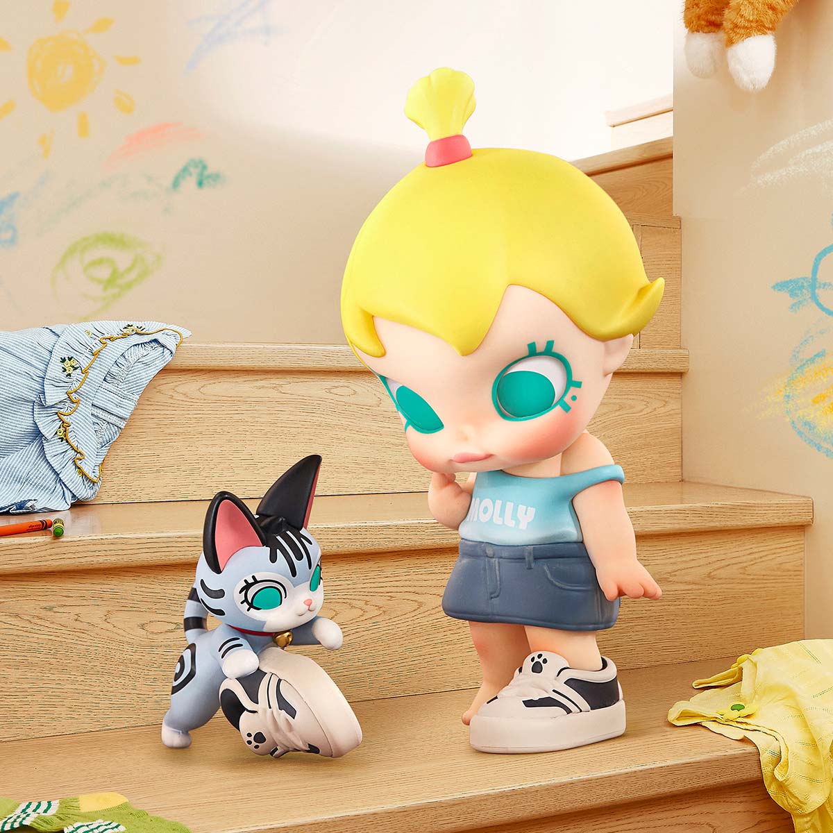 Baby Molly & Baby Tabby Series Figures - POP MART (Thailand)
