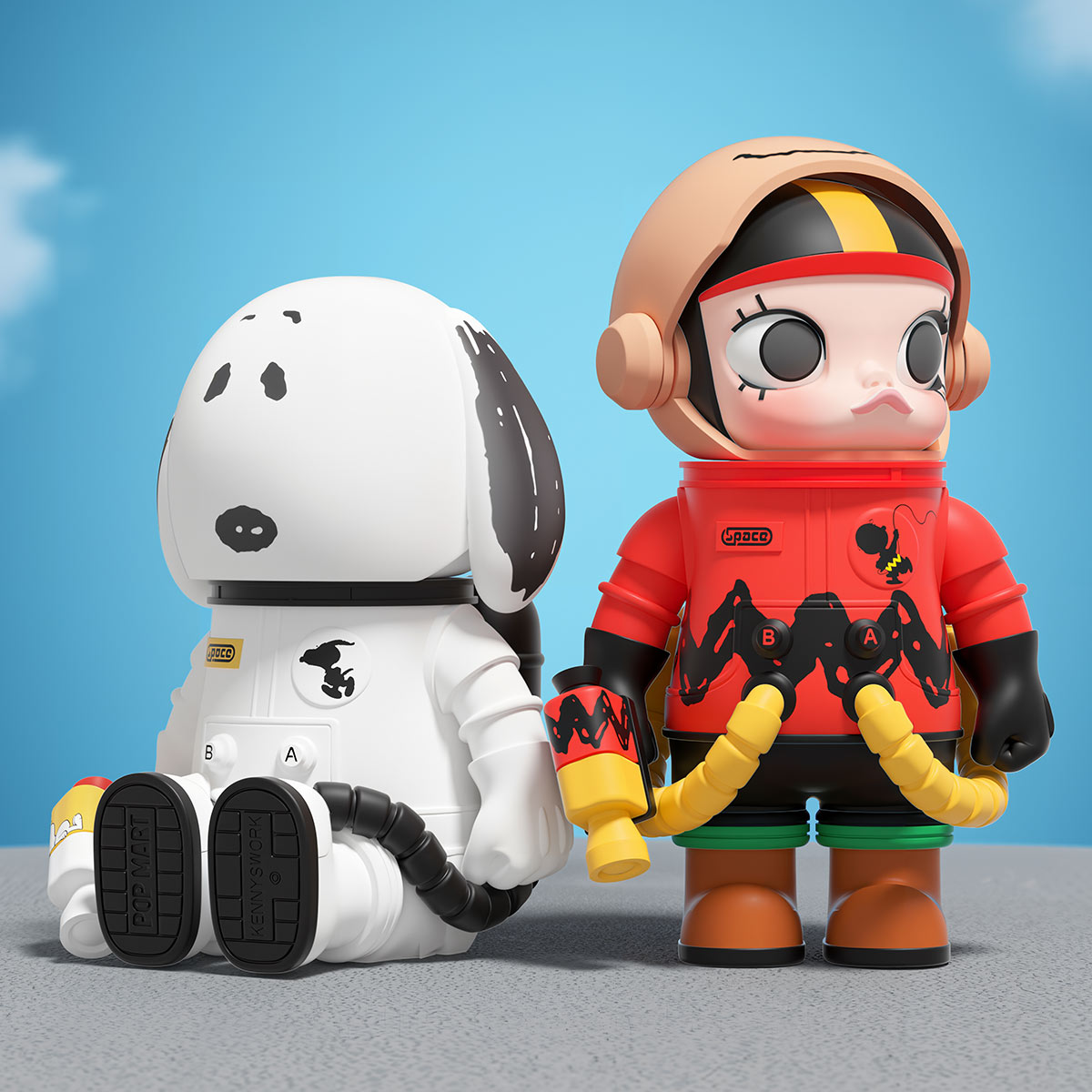 MEGA SPACE MOLLY 100% Charlie Brown & Snoopy - POP MART