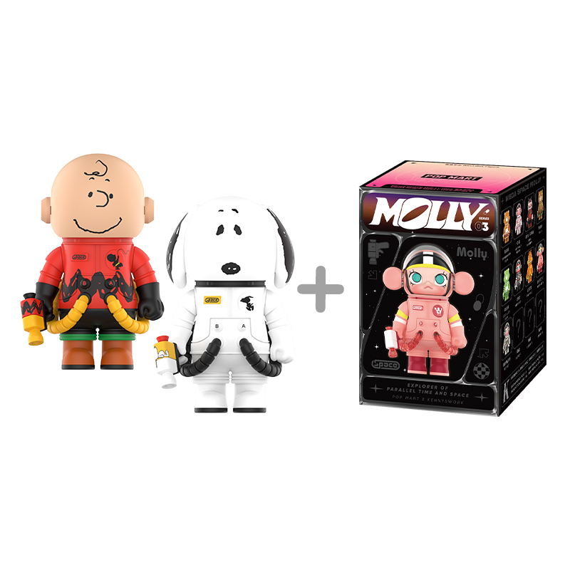 MEGA SPACE MOLLY 100% Charlie Brown & Snoopy - POP MART