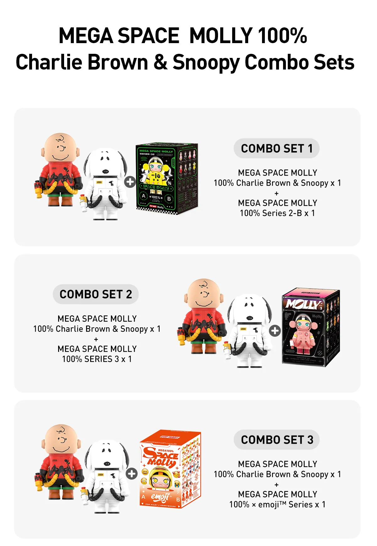 MEGA SPACE MOLLY 100% Charlie Brown & Snoopy - POP MART (Thailand)