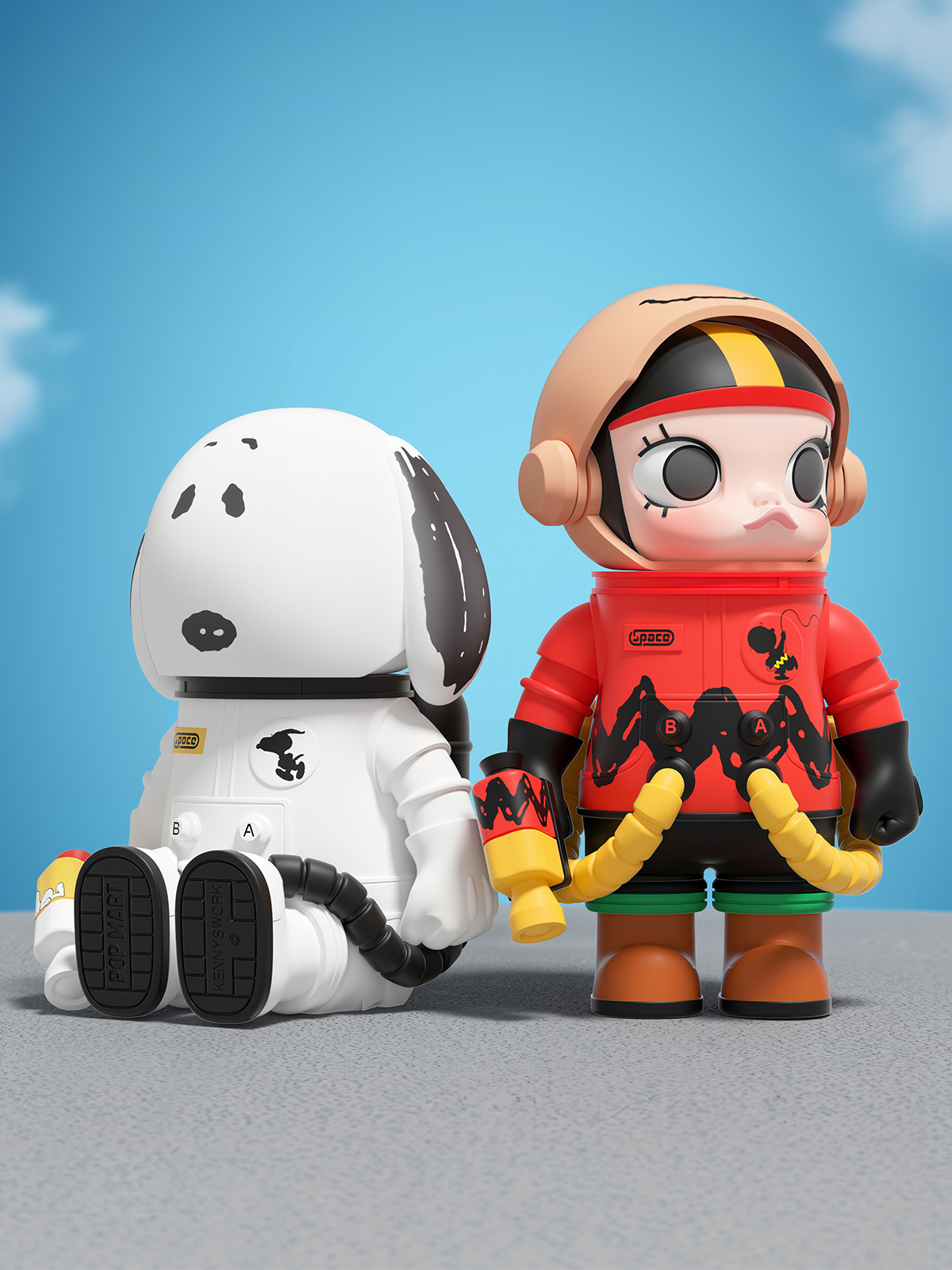 POP MART PEANUTS MEGA SPACE MOLLY 2体セット MEGA SPACE MOLLY 100% Charlie Brown & Snoopy - POP MART (Thailand)