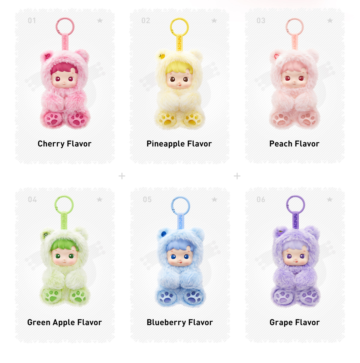 HACIPUPU Gummy Bear Series-Vinyl Plush Pendant Blind Box