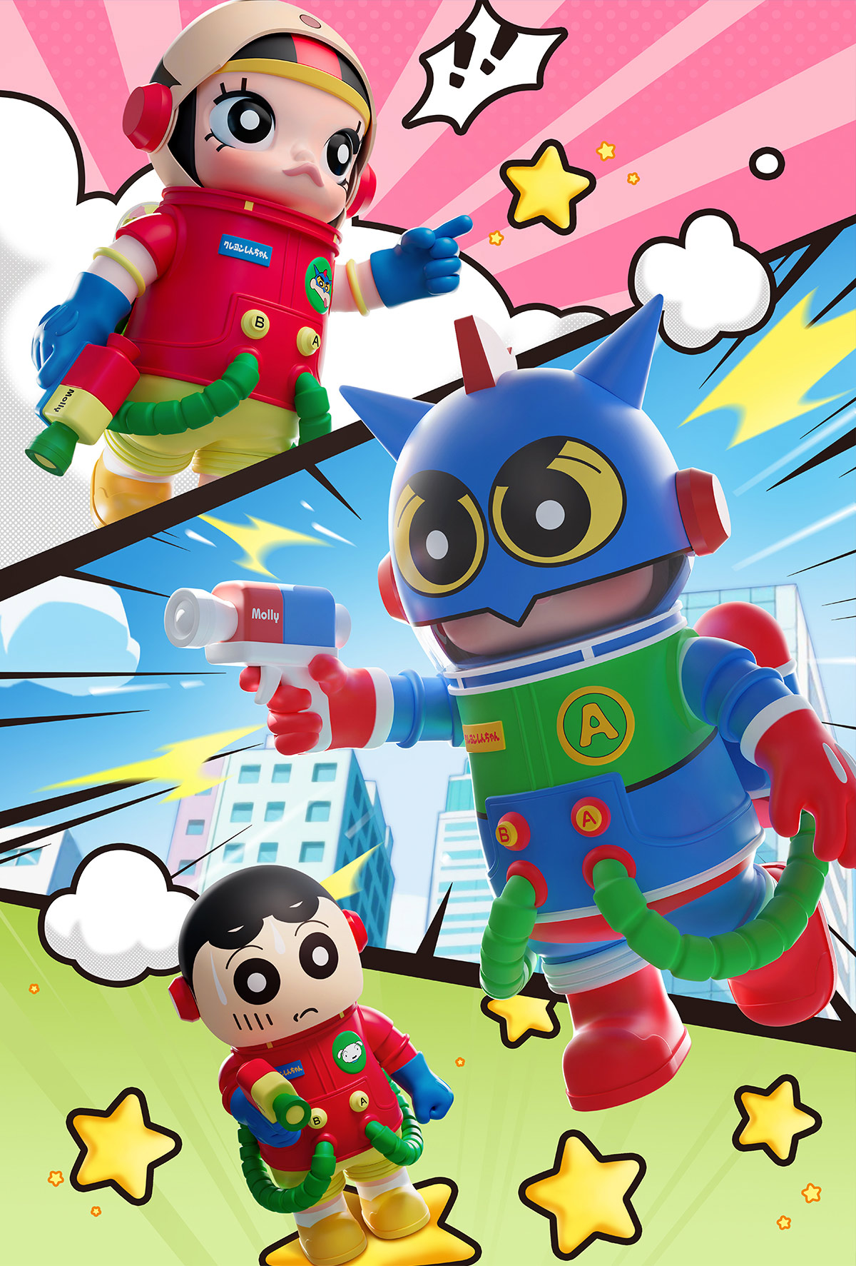 MEGA SPACE MOLLY 400%+100% しんちゃんVer. MEGA SPACE MOLLY 400%+100% クレヨンしんちゃん - POP MART