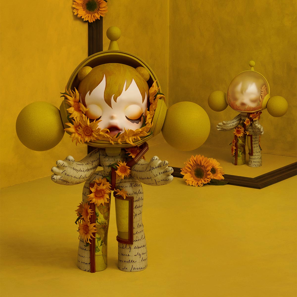 MEGA α SKULLPANDA 400% Van Gogh Museum MEGA α SKULLPANDA 400% Van Gogh Museum Sunflowers - POP MART