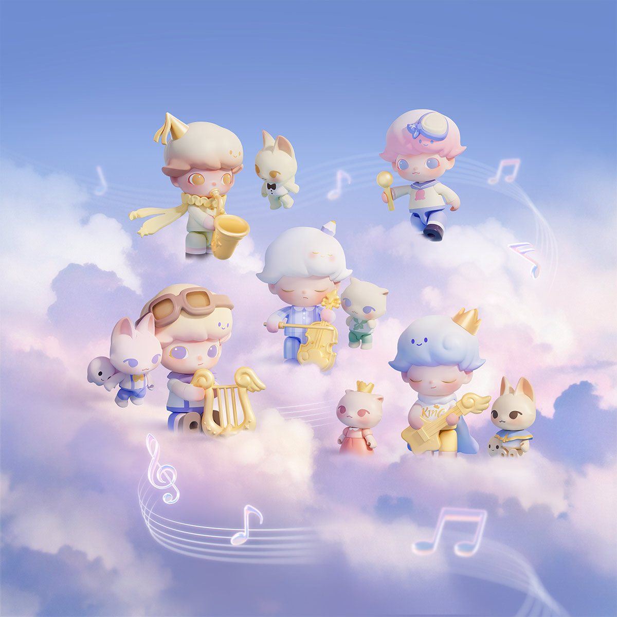 DIMOO Dream Melody シリーズブロックフィ ギュア Dream DIMOO Dream Melody Series Blocks - POP MART (United States)