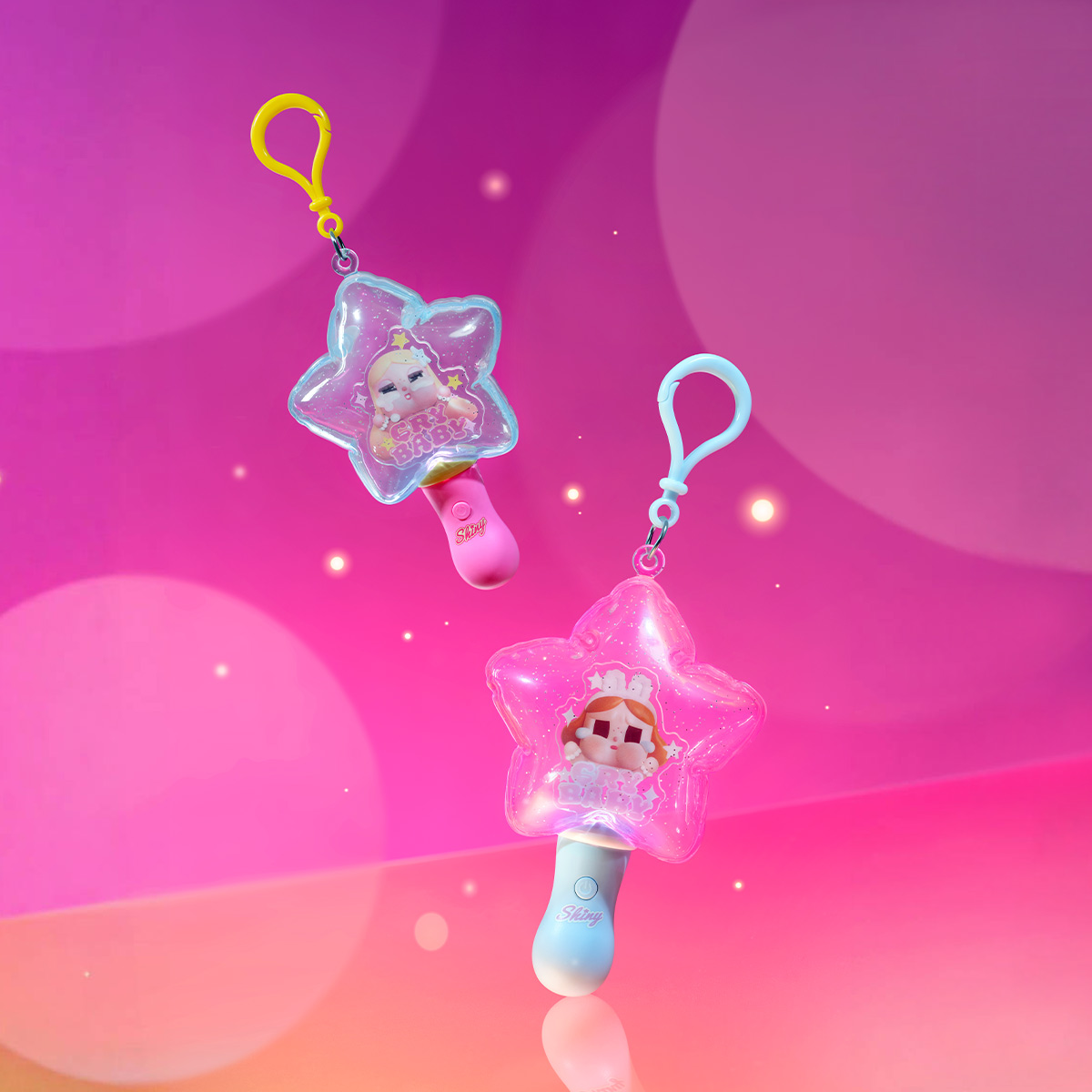 キーホルダー・アクリルキーホルダー CRY BABY Luminous Pendant Blind Box CRYBABY SHINY SHINY Series-Luminous Pendant Blind Box - POP MART