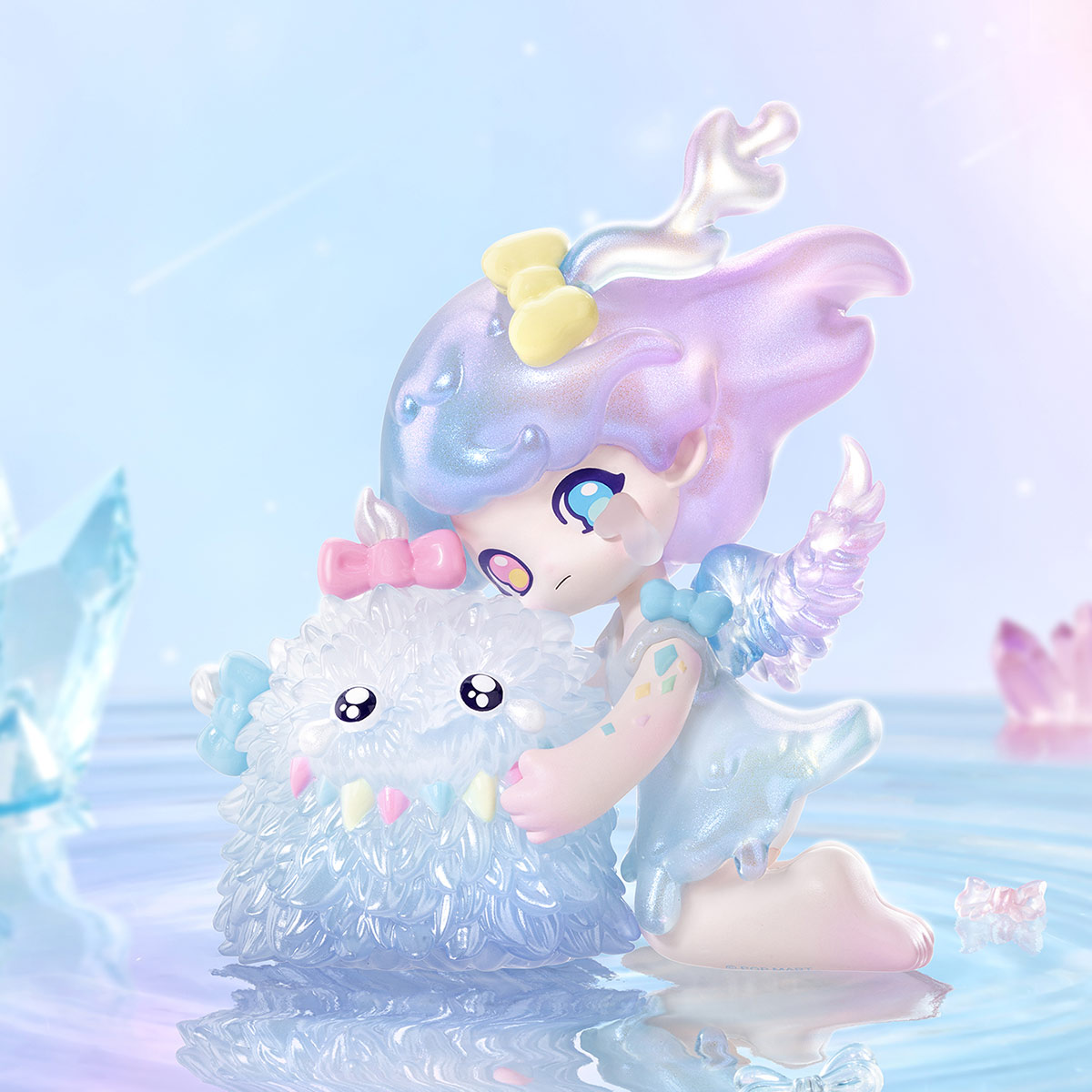 Azura × INSTINCTOY Snuggle with Bowy Fluffy Figure - POP MART