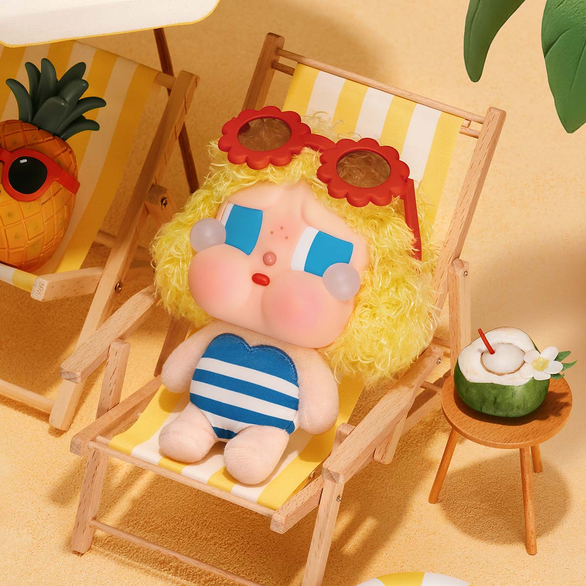 CRYBABY Vacation Mode On Series-Vinyl Plush Pendant Blind Box