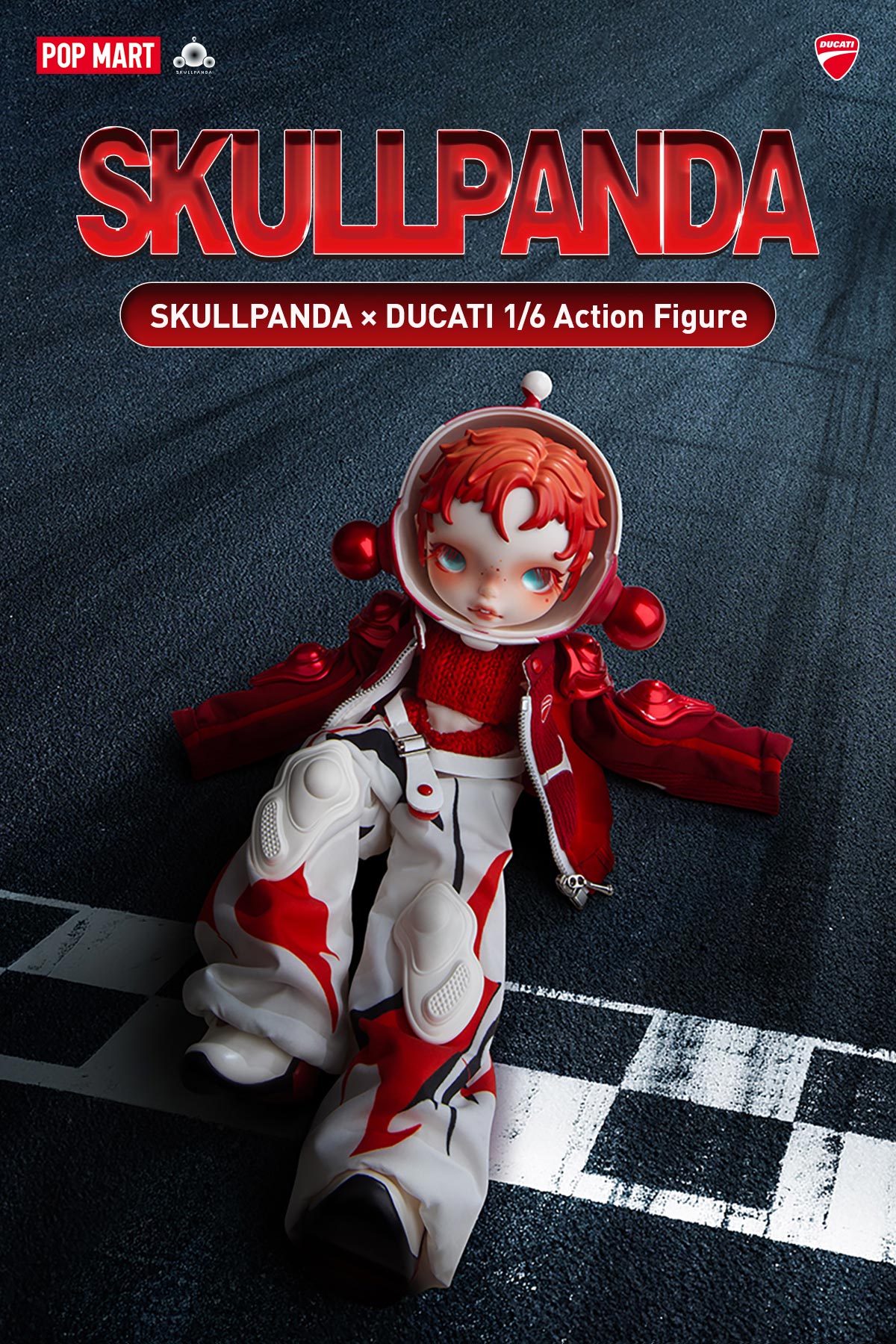 SKULLPANDA × DUCATI 1/6 Action Figure - POP MART (Thailand)