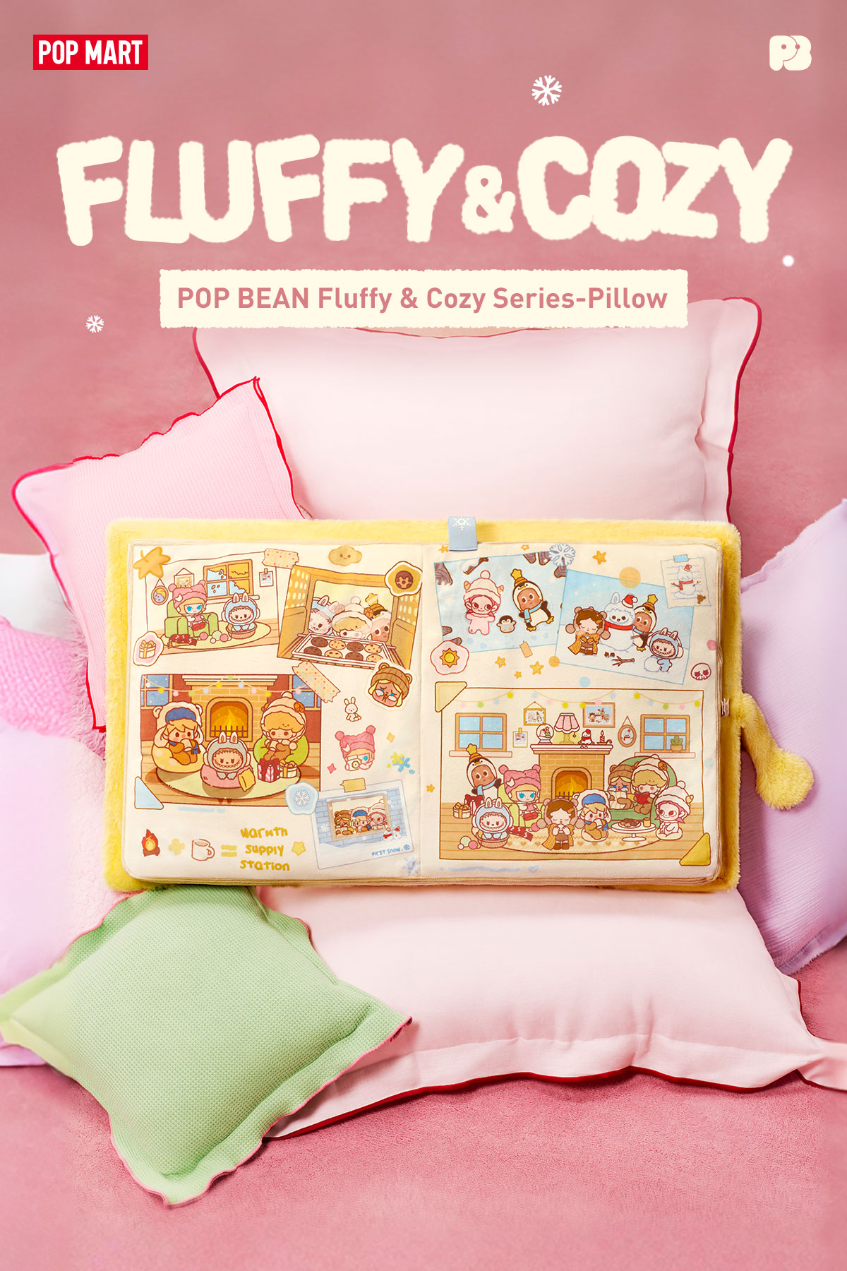 POP BEAN Fluffy & Cozy Series-Pillow - POP MART (Thailand)