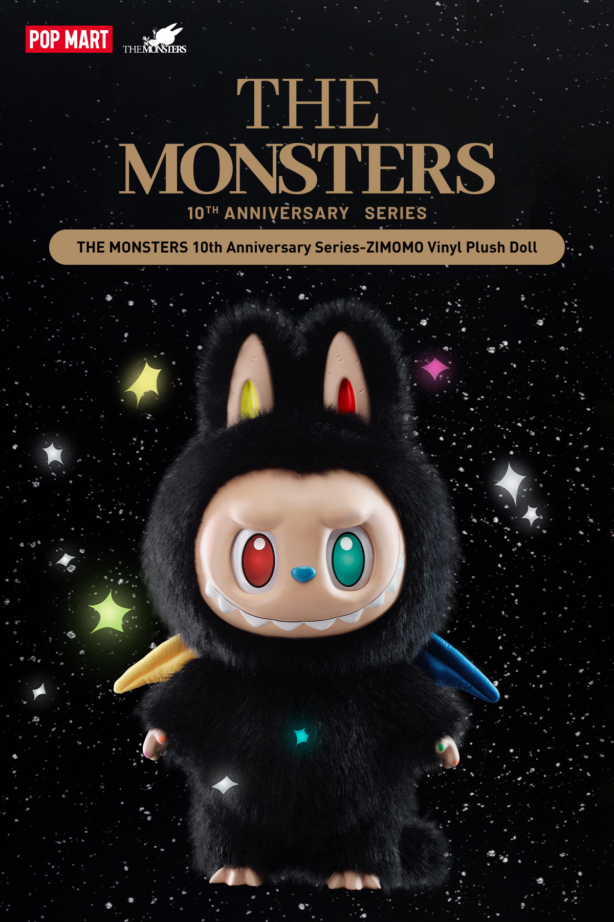 THE MONSTERS 10th Anniversary Series-ZIMOMO Vinyl Plush Doll - POP