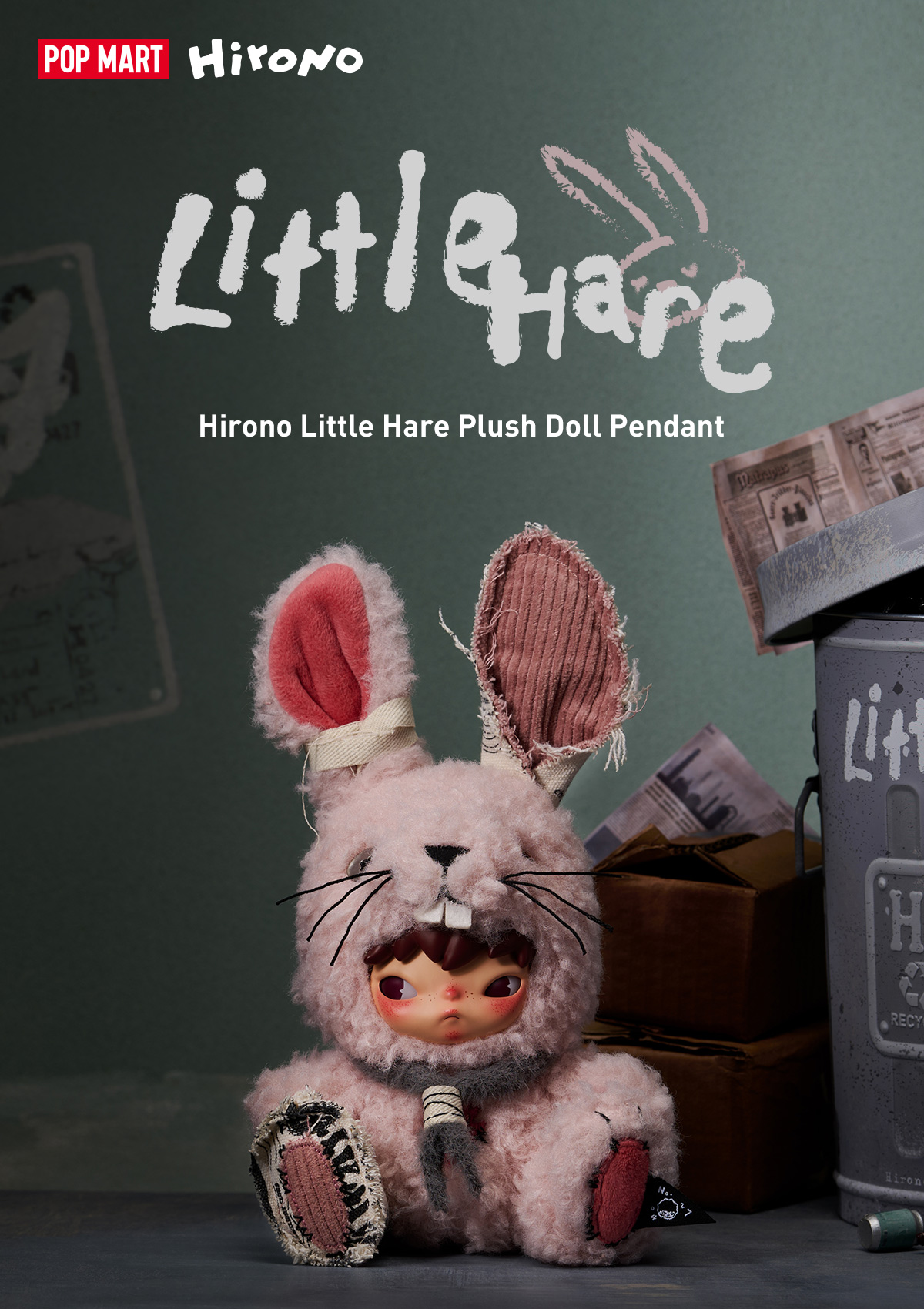 Hirono Little Hare Plush Doll Pendant - POP MART (Thailand)